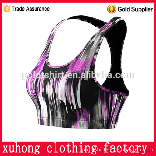latest design full sublimation Removable pads sports bra